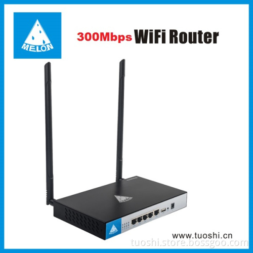 Metal case 300Mbps usb wifi router with detachabel dual omni antenna 7dbi Melon R628